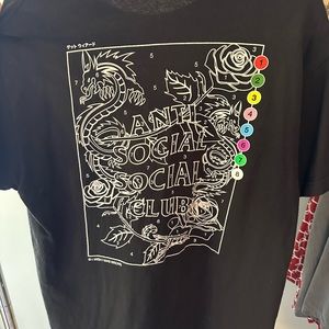 Anti social social club color by numbers shirt